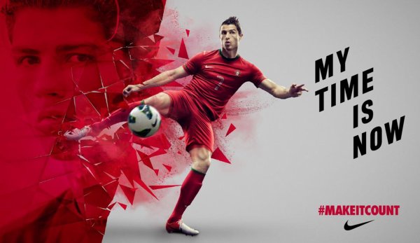 Cristiano ronaldo lors d'une publicité pour la célèbre marque Nike